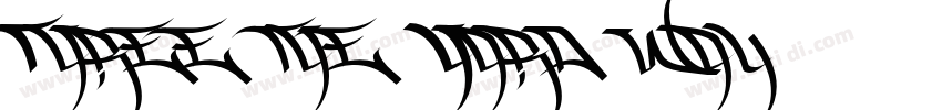 Three the Hard way字体转换